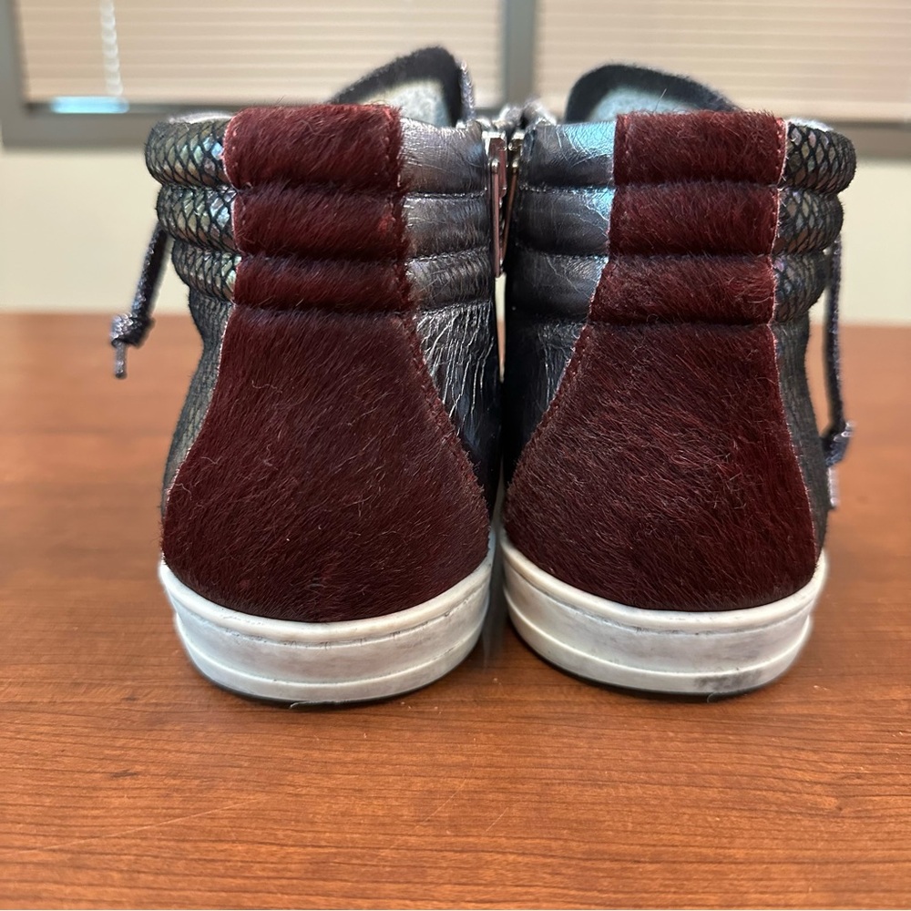 P448 Metallic Python High Top Sneakers 39 (US 8.5) - women’s snake print $298 - Picture 4 of 13